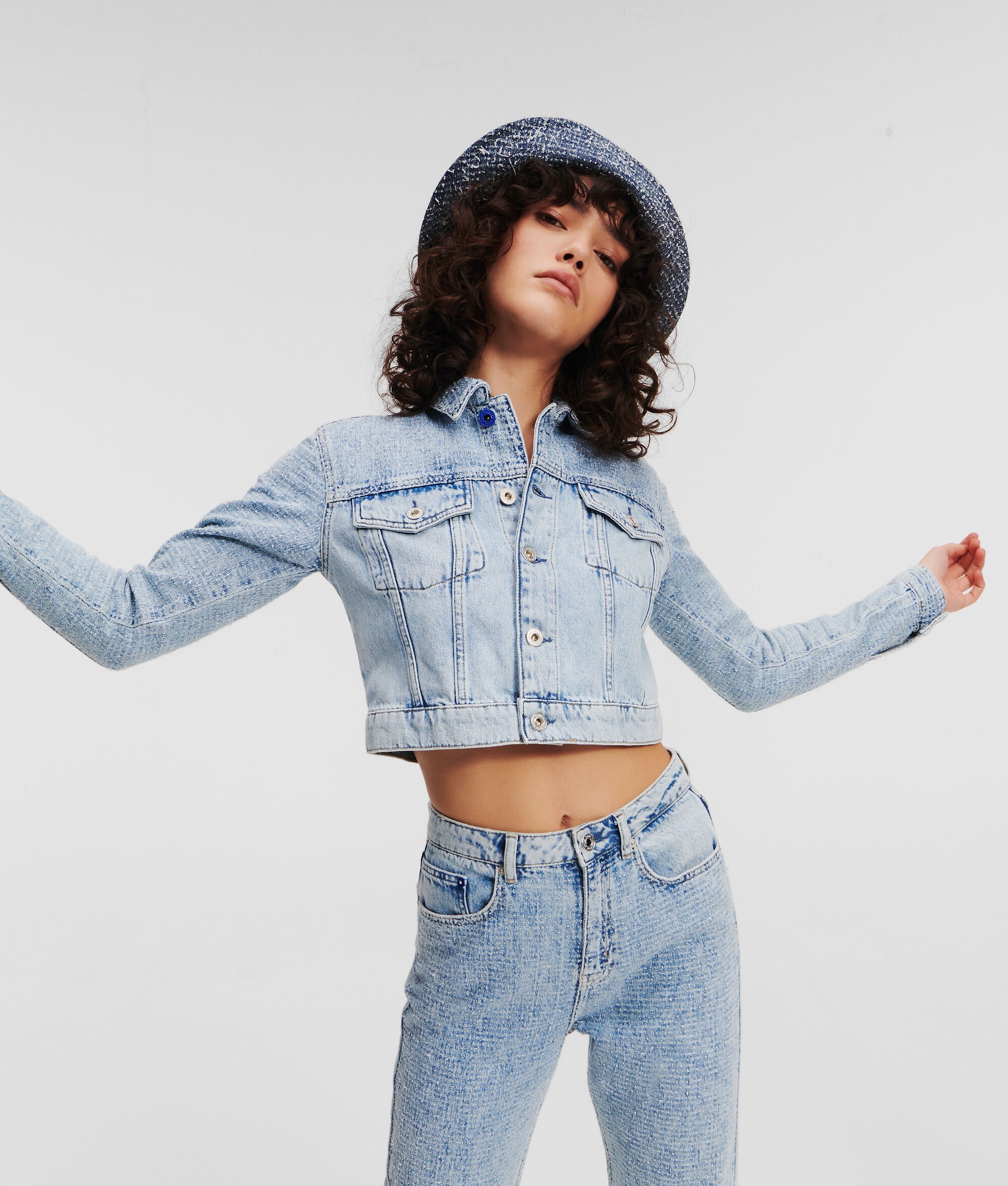 (image for) Eco-Conscious KLJ Bouclé Denim Jacket